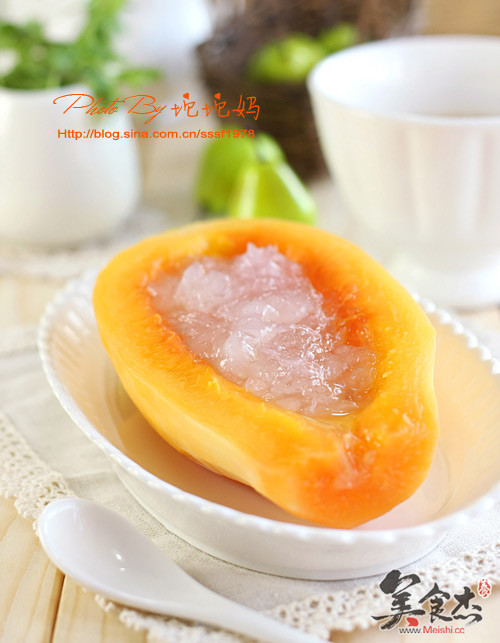 Stewed Hashima with Papaya and Bird's Nest recipe