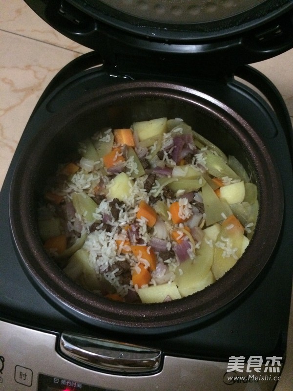 Vegetable Beef Stew Rice recipe