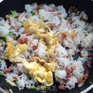 Sour Cowpea Egg Fried Rice recipe