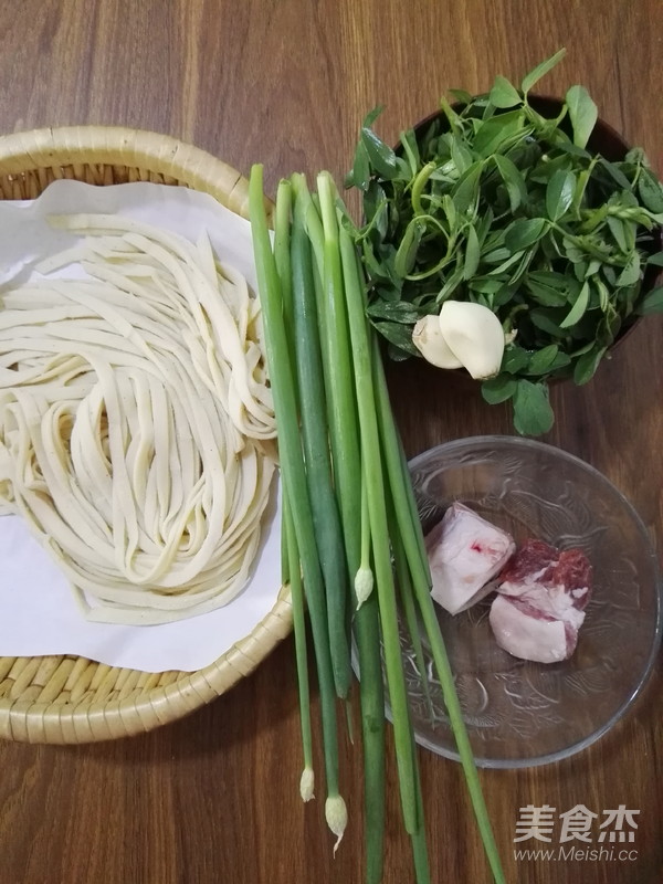 Noodles with Alfalfa Meat Sauce recipe