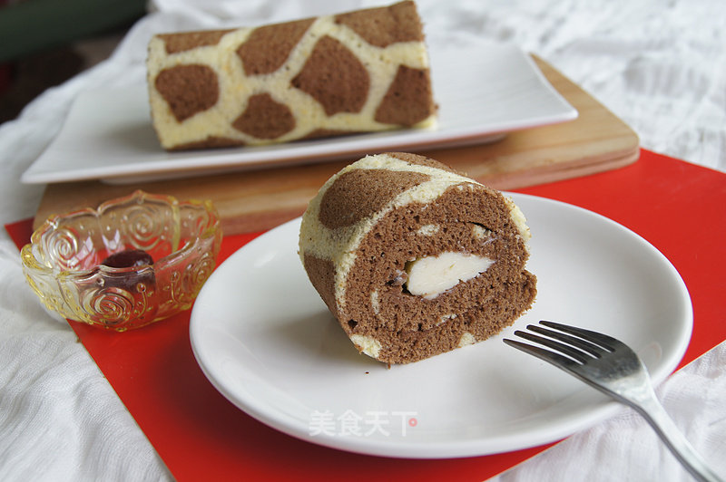 Giraffe Chiffon Cake Roll recipe