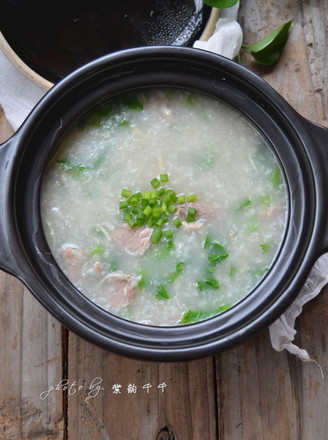 Mustard Lean Pork Congee recipe