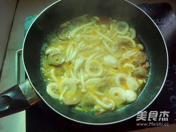 Pasta with White Jade Mushroom Soup recipe