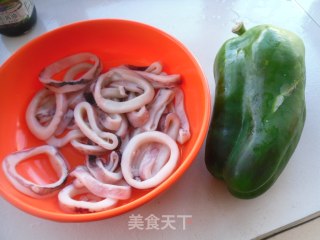 Green Pepper Squid Rings recipe