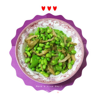Fried Edamame with Mustard and Chili recipe