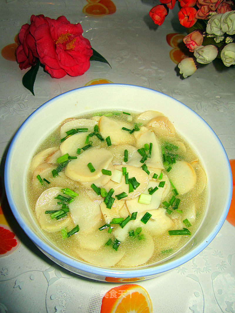 Pleurotus Eryngii Soup with Green Onion recipe