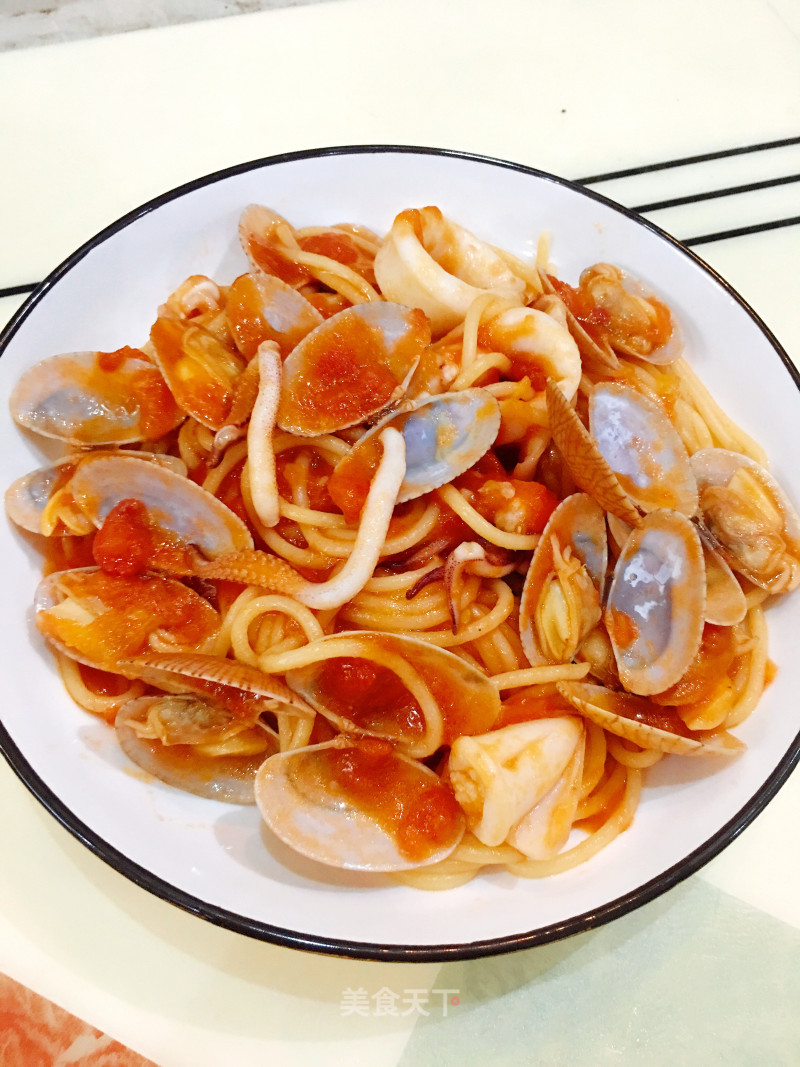 Seafood Tomato Pasta recipe