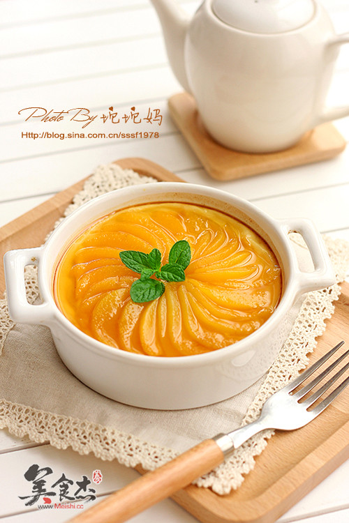 Caramelized Yellow Peach Roasted Brulee recipe