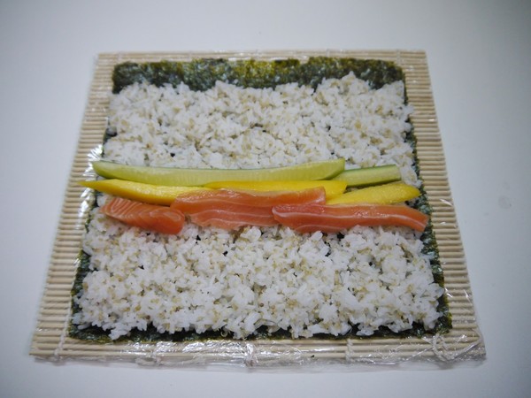Quinoa Salmon Sushi Roll recipe