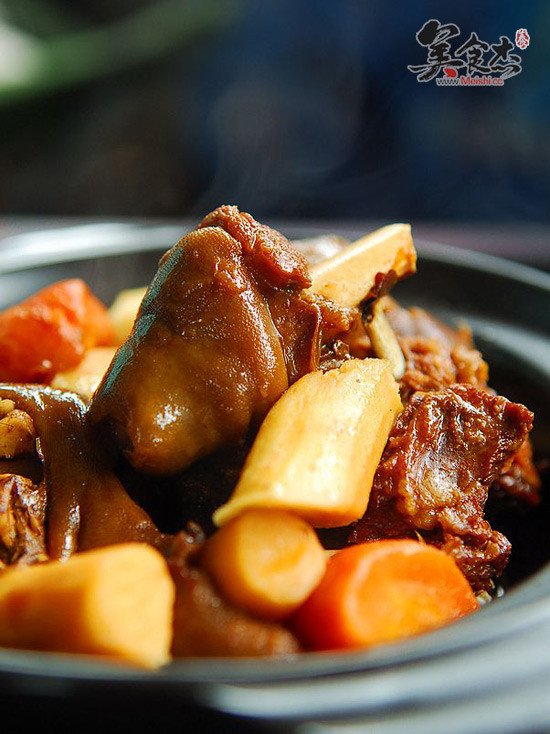 Braised Lamb with Yam on Iron Stick recipe