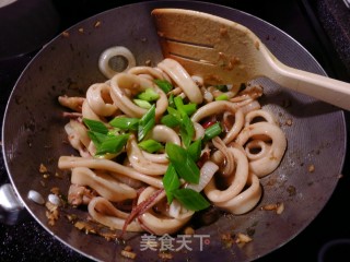 Shacha Squid Rings with Fried Onions recipe