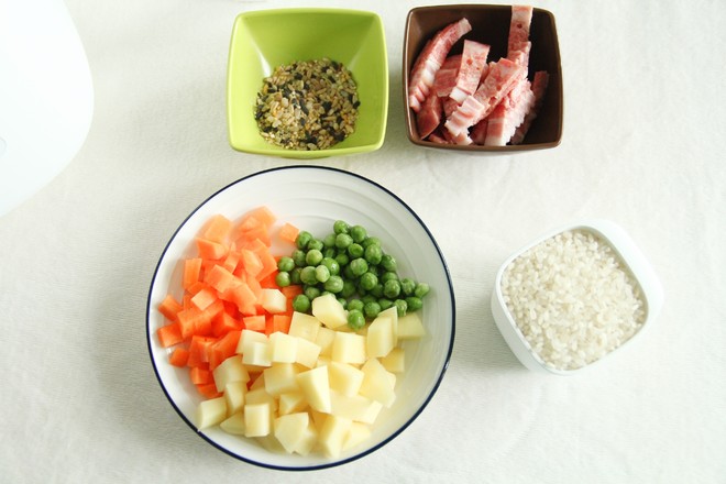 Claypot Rice with Pea Bacon and Multigrain recipe