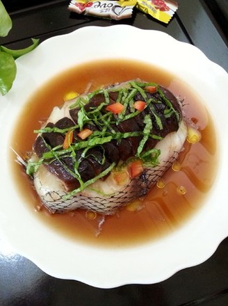 Steamed Cod with Shiitake Mushrooms recipe