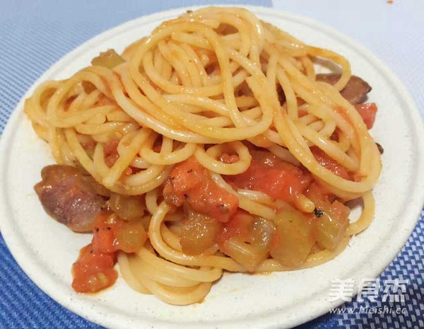 Spaghetti with Tomatoes recipe