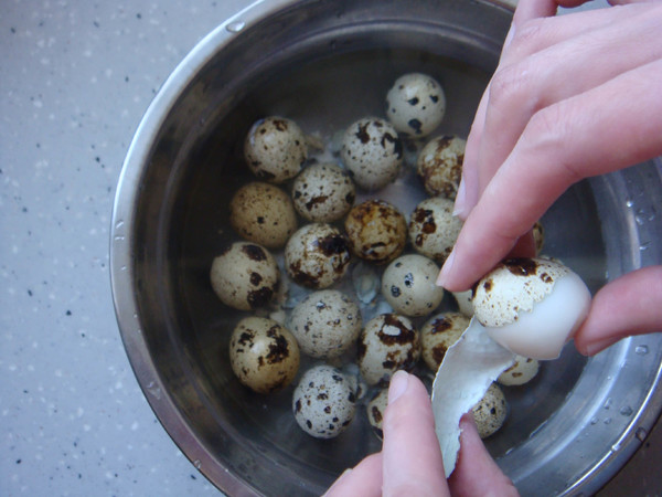 Grilled Tiger Skin Quail Eggs with Shacha Sauce recipe