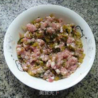 Steamed Minced Pork with Egg and Pickled Vegetables recipe