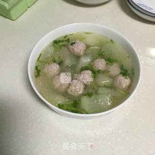 Homemade Winter Melon Meatball Soup recipe