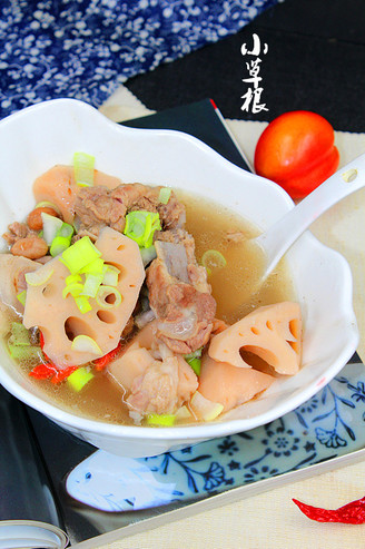 Warm Tonifying Qi, Nourishing Pork Ribs and Lotus Root Sibao Soup recipe