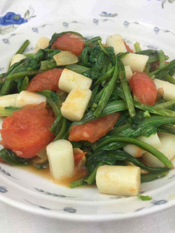 Stir-fried Rice Cake with Tomato recipe