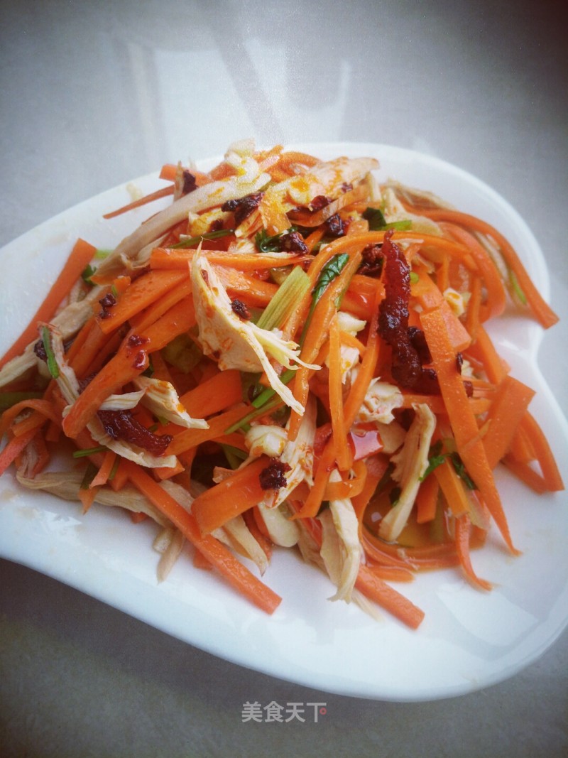 Carrots Mixed with Chicken Breast recipe