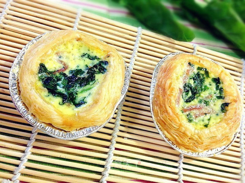 Spinach Salted Egg Tart recipe