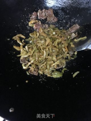 Stir-fried Beef with Mustard recipe