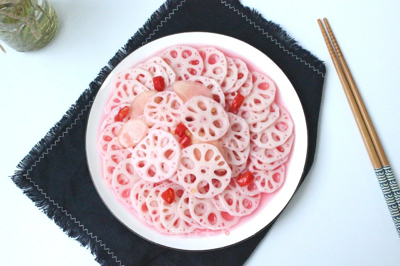 Hot and Sour Rouge Lotus Root Slices recipe