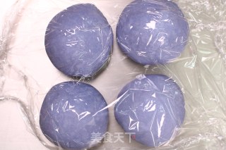 Butterfly Pea Flower Chestnut Mochi Soft Ou Bun recipe