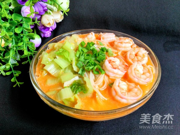 Shrimp and Egg Yolk Noodle recipe