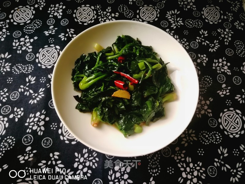 #团圆饭##快手素菜# Fried Spinach recipe