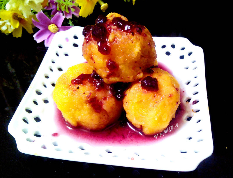 Blueberry and Sweet Potato Mashed recipe