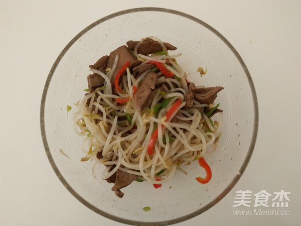 Mung Bean Sprouts Mixed with Pork Liver recipe