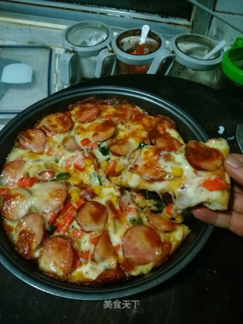 #aca烤明星大赛# Sausage Pizza More Than Pizza Hut recipe