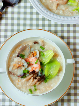 Loofah Oatmeal Seafood Porridge
