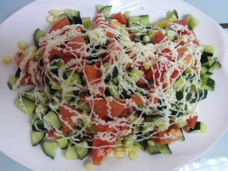 Cucumber Tomato Corn Salad recipe