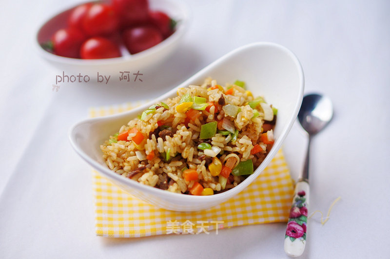 Corn Beef Fried Rice recipe