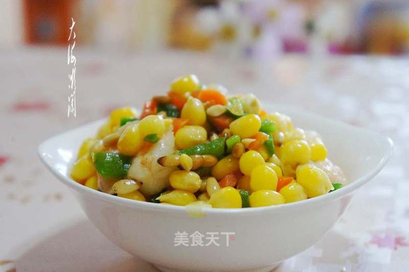 #trustzhimei#fresh Shrimp and Corn with Pine Nuts recipe