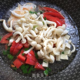 White Mushroom Tofu Soup recipe