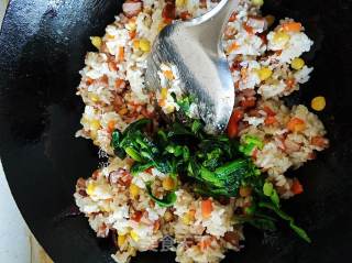 Stir-fried Rice with Vegetable Red Sausage recipe