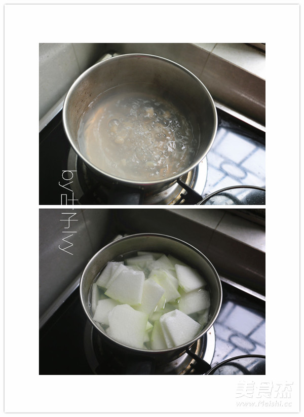 Scallop Meatballs and Winter Melon Soup recipe