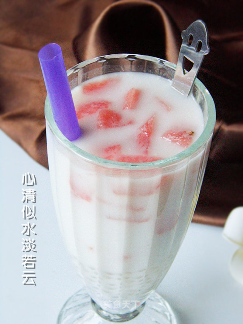 Watermelon Coconut Milk Sago recipe
