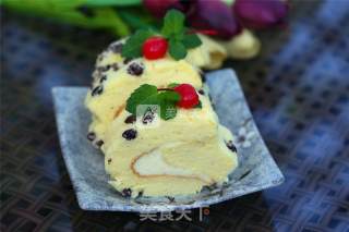 Honey Red Bean Chiffon Cake Roll recipe