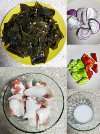 Braised Seaweed with Pork Belly and Onion recipe