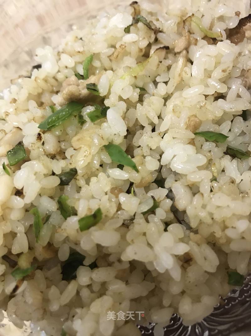 Fried Rice with Green Pepper and Diced Pork recipe