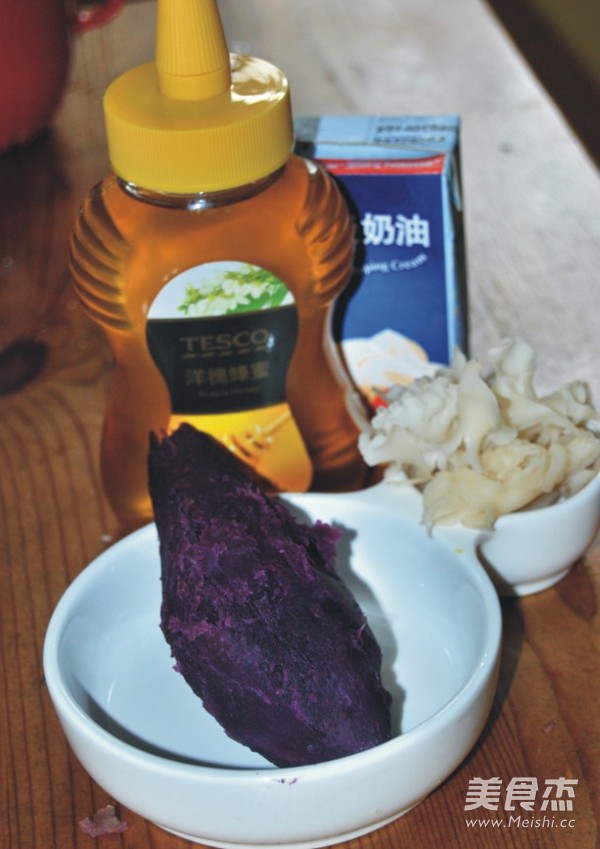 Purple Sweet Potato Lotus Mushroom recipe
