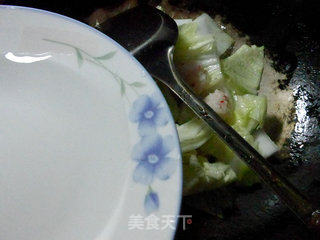 Stir-fried Cabbage with Shrimp Balls recipe