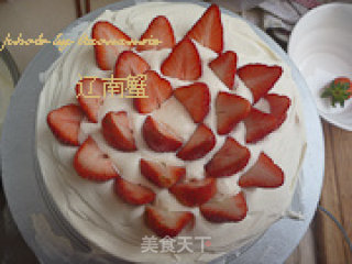 White Snow Strawberry Cake recipe