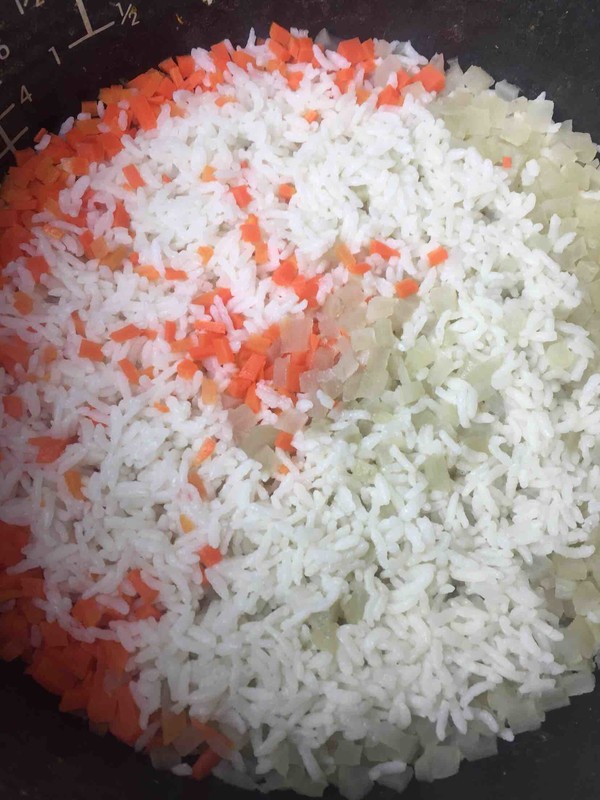 Yacon Carrot Braised Rice recipe