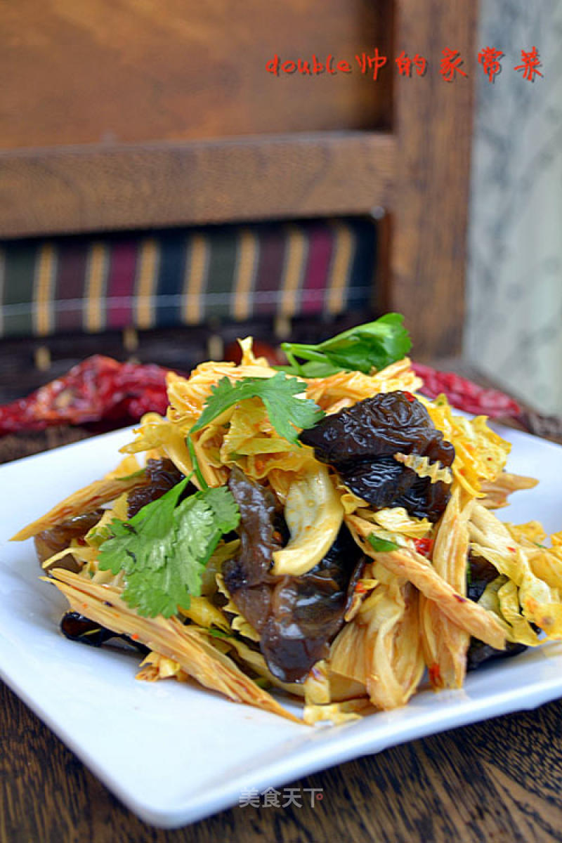 Antihypertensive Salad-【yuba and Fungus Mixed with Cabbage】 recipe
