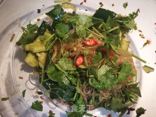 Cucumber and Coriander Mixed with Vermicelli recipe